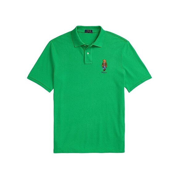 Polo Ralph Lauren Men's Medium Emerald Classic Fit Explorer Bear Mesh Polo Shirt - Picture 14 of 14
